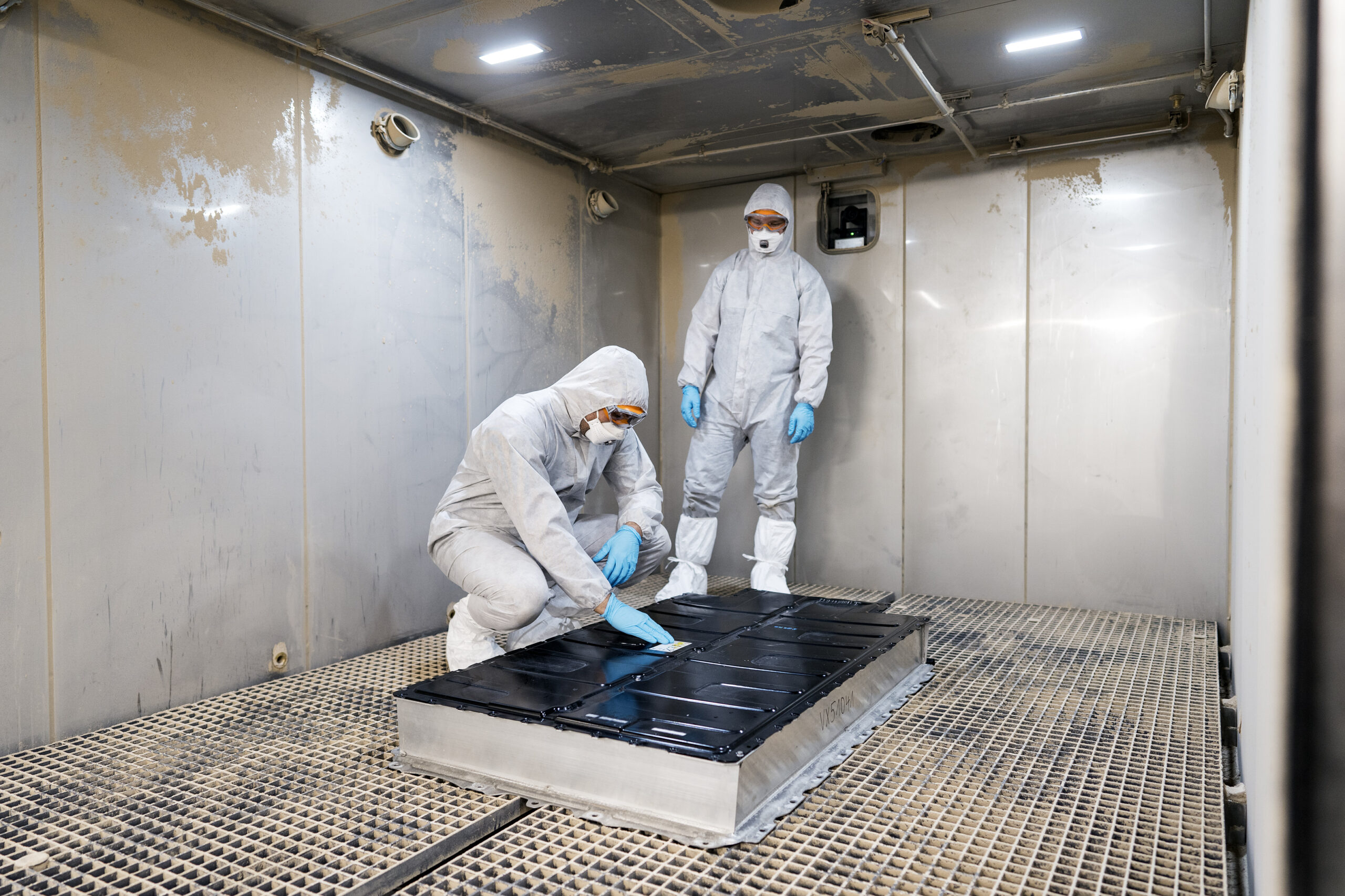 Electric vehicle battery - closeup